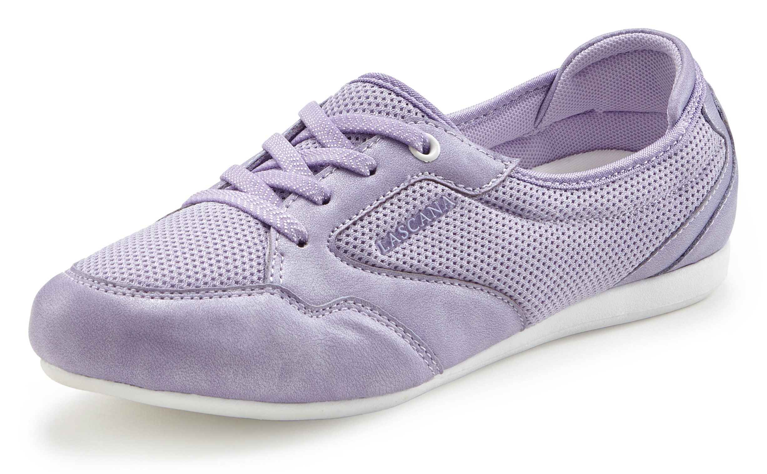 LASCANA Sneaker: Freizeitschuh, Halbschuh in modischer Mesh-Optik VEGAN