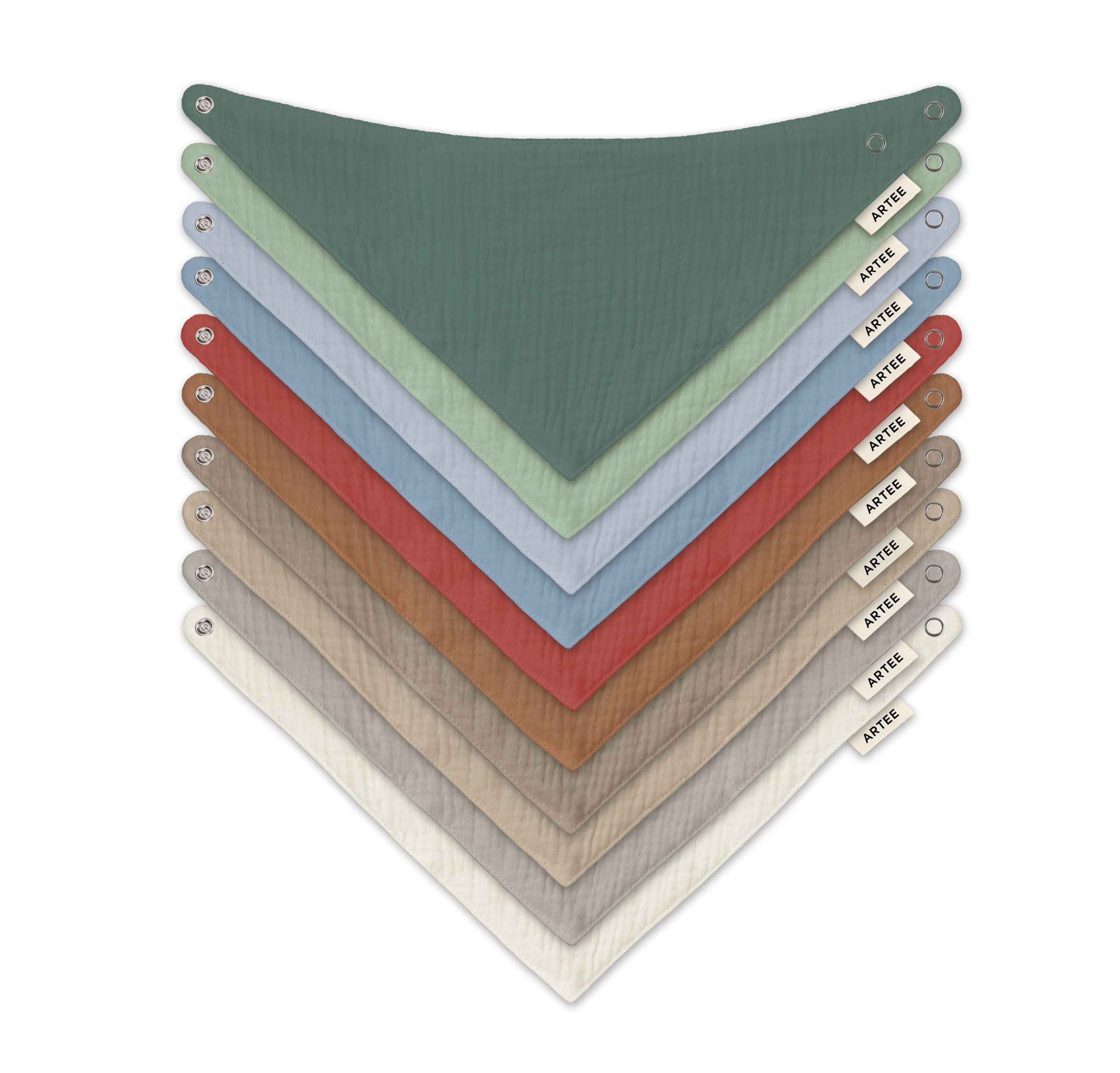 Artee Little Dutch Muslin Bib Set | Soft Organic Cotton Baby Bibs 0-18 Months