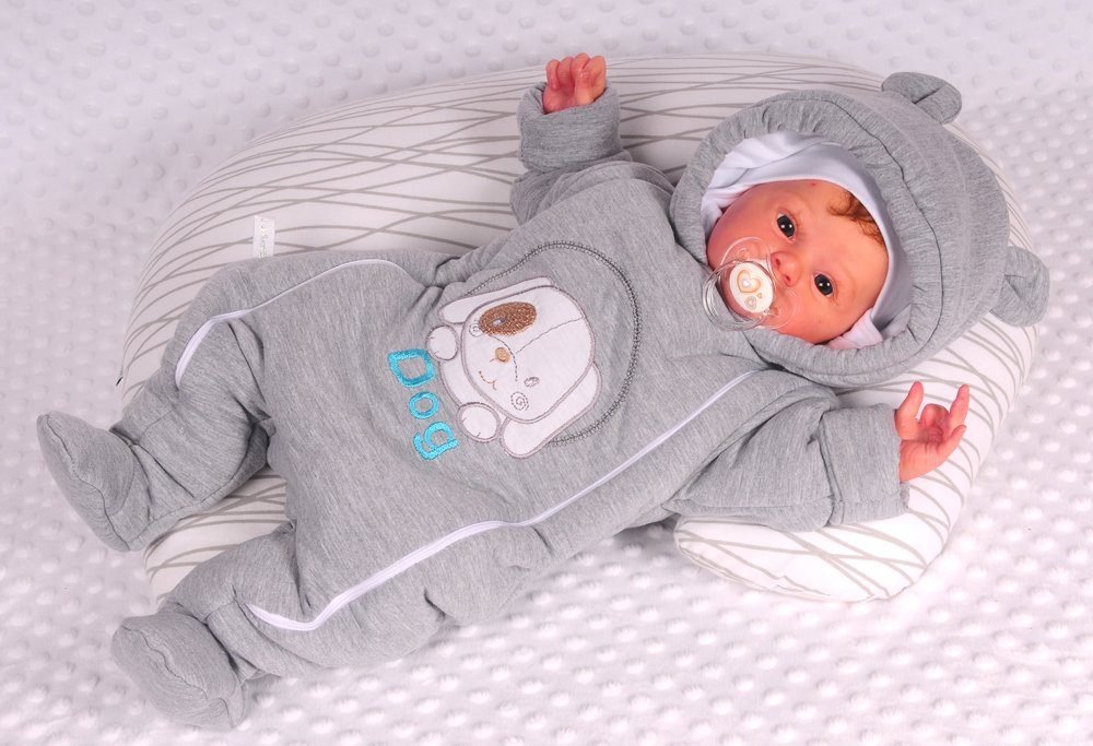 La Bortini Baby Snowsuit Pram Suit Transition Overall in Grey La Bortini Baby Snowsuit Pram Suit Transition Overall in Grey