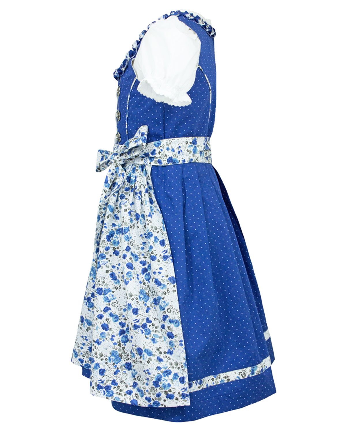 Country Maddox Children's Dirndl 'Zillerthal' 3-Piece, Floral Pattern, Blue and White Country Maddox Children's Dirndl 'Zillerthal' 3-Piece, Floral Pattern, Blue and White