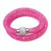 MyBeautyworld24 Crystal Mesh Wickelarmband - Sparkling Shamballa Bracelet
