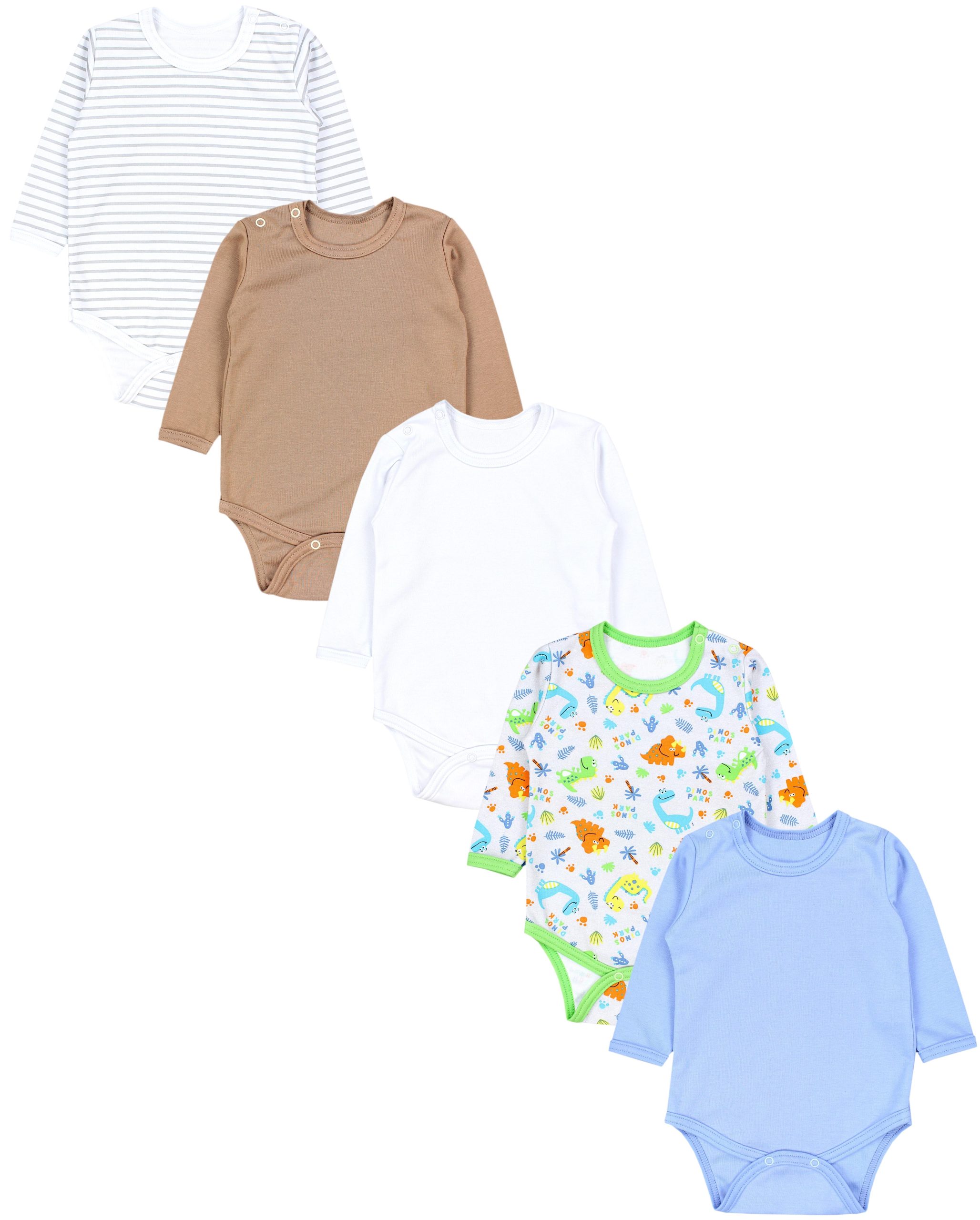 TupTam Langarmbody – TupTam Jungen Baby Body Langarm Unifarben 5er Pack