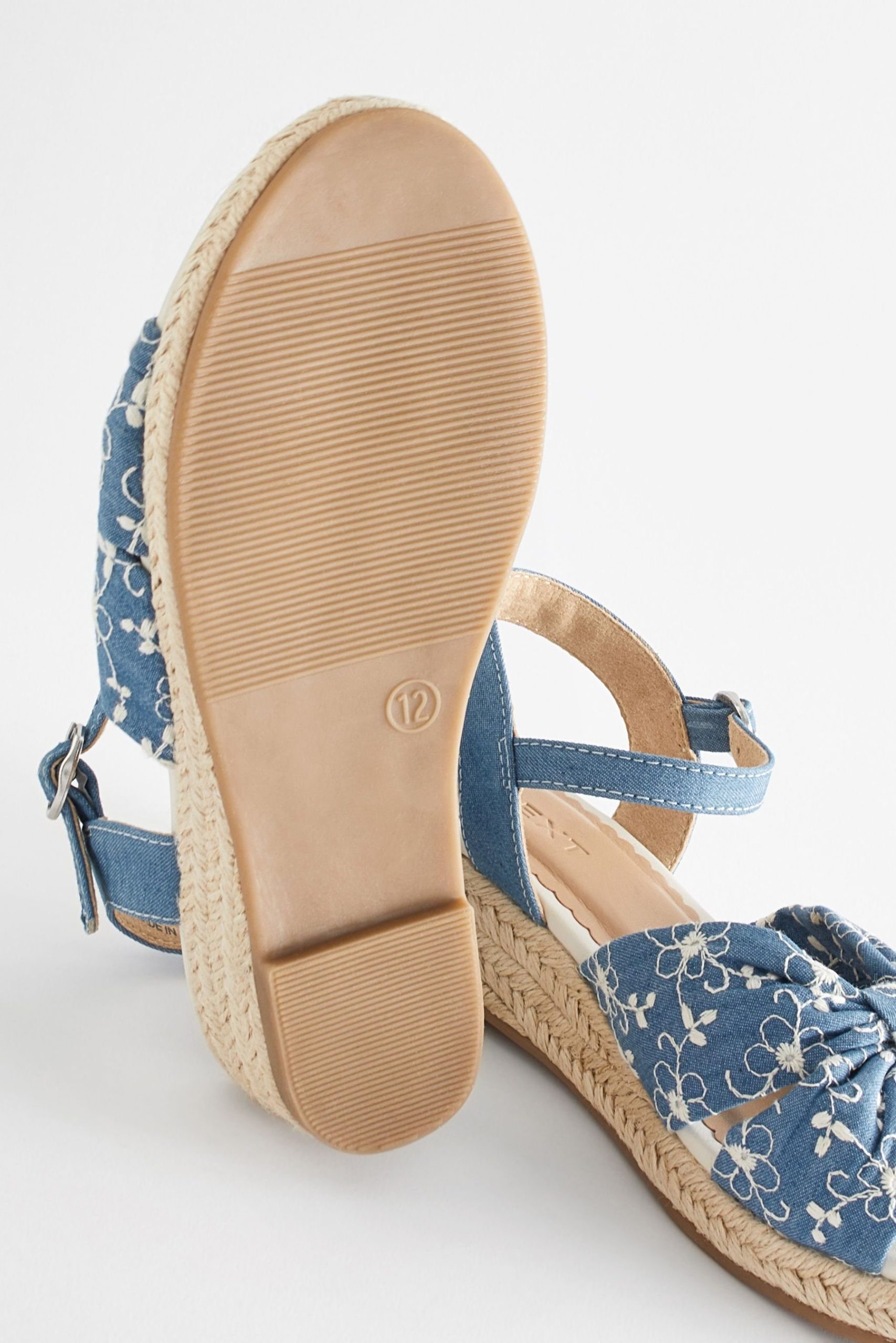 Next Bow Detail Wedge Sandals - Elegant & Comfortable Next Bow Detail Wedge Sandals - Elegant & Comfortable