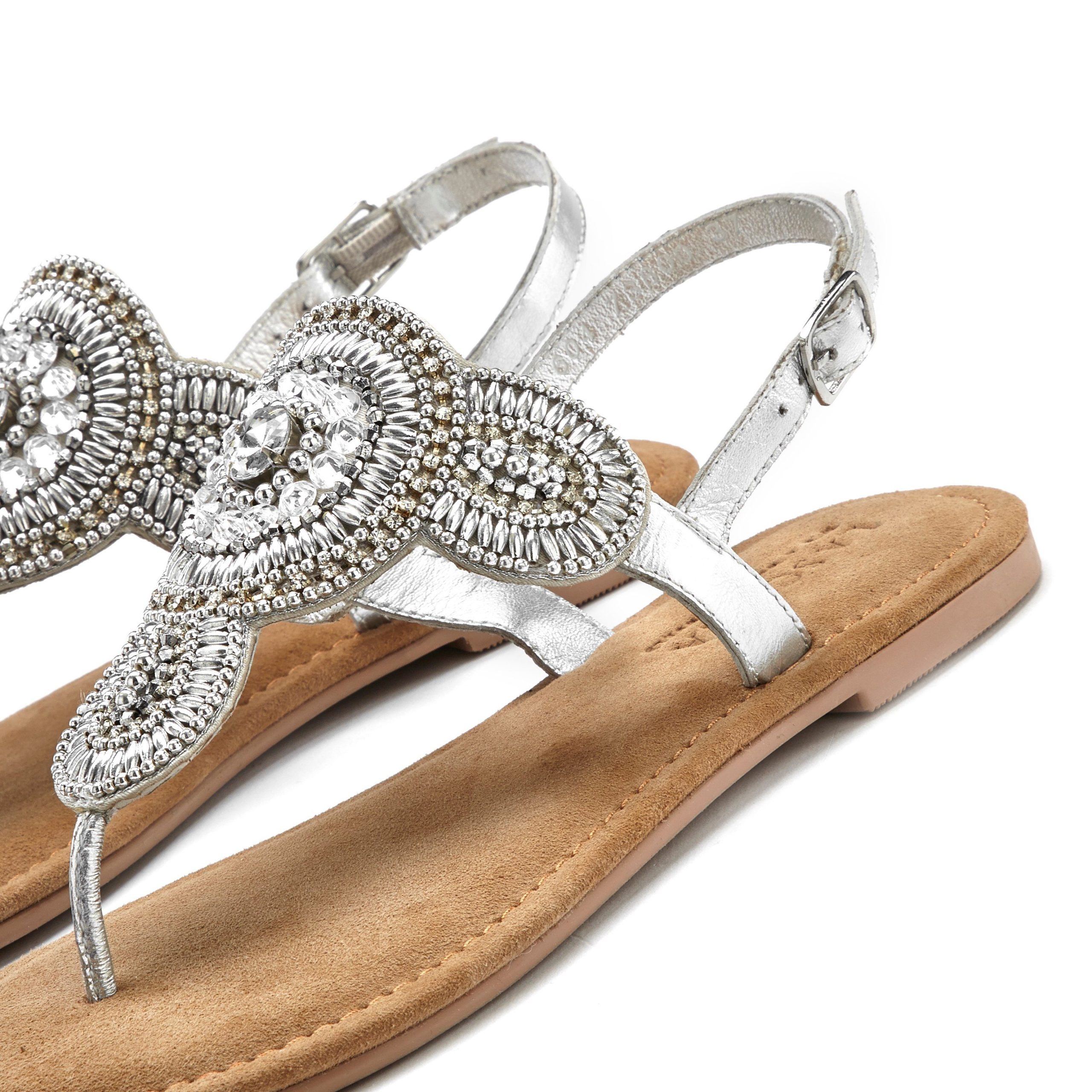 Lascana Glitter Flip-Flops: Women's Sandals with Leather Insole Lascana Glitter Flip-Flops: Women's Sandals with Leather Insole