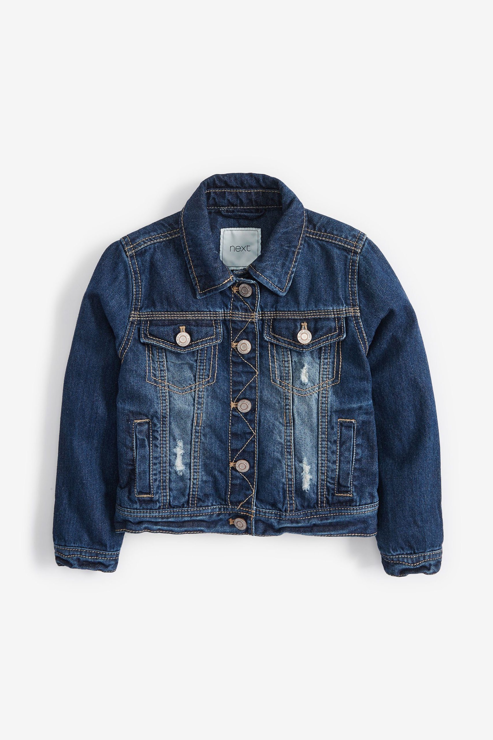 Next Denim Jacket - Regular Fit - Mid Blue/Blue