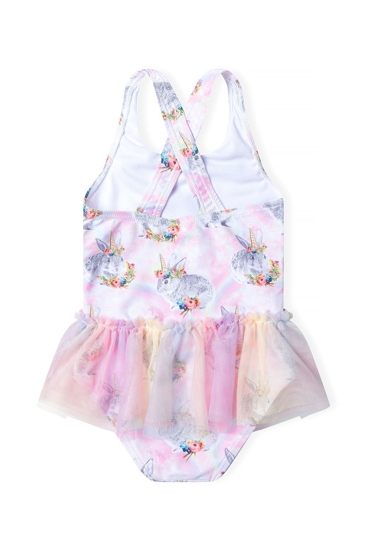 MINOTI Girls' Swimsuit - Asymmetric Ruffle Design (9m-8y)