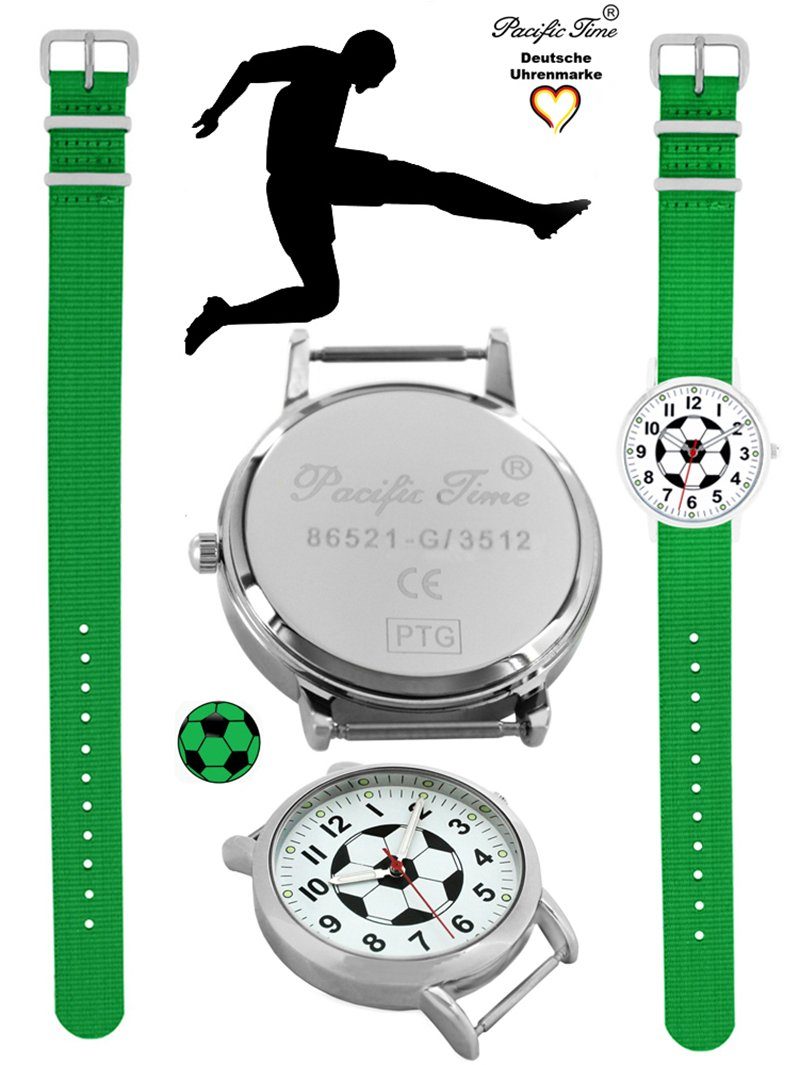 Pacific Time Quarzuhr Kinder Armbanduhr Fußball Wechselarmband, Mix und Match Design