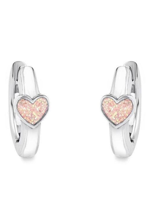Prinzessin Lillifee Herz-Creolen 925 Sterling Silber Rosé Emaille 9049219