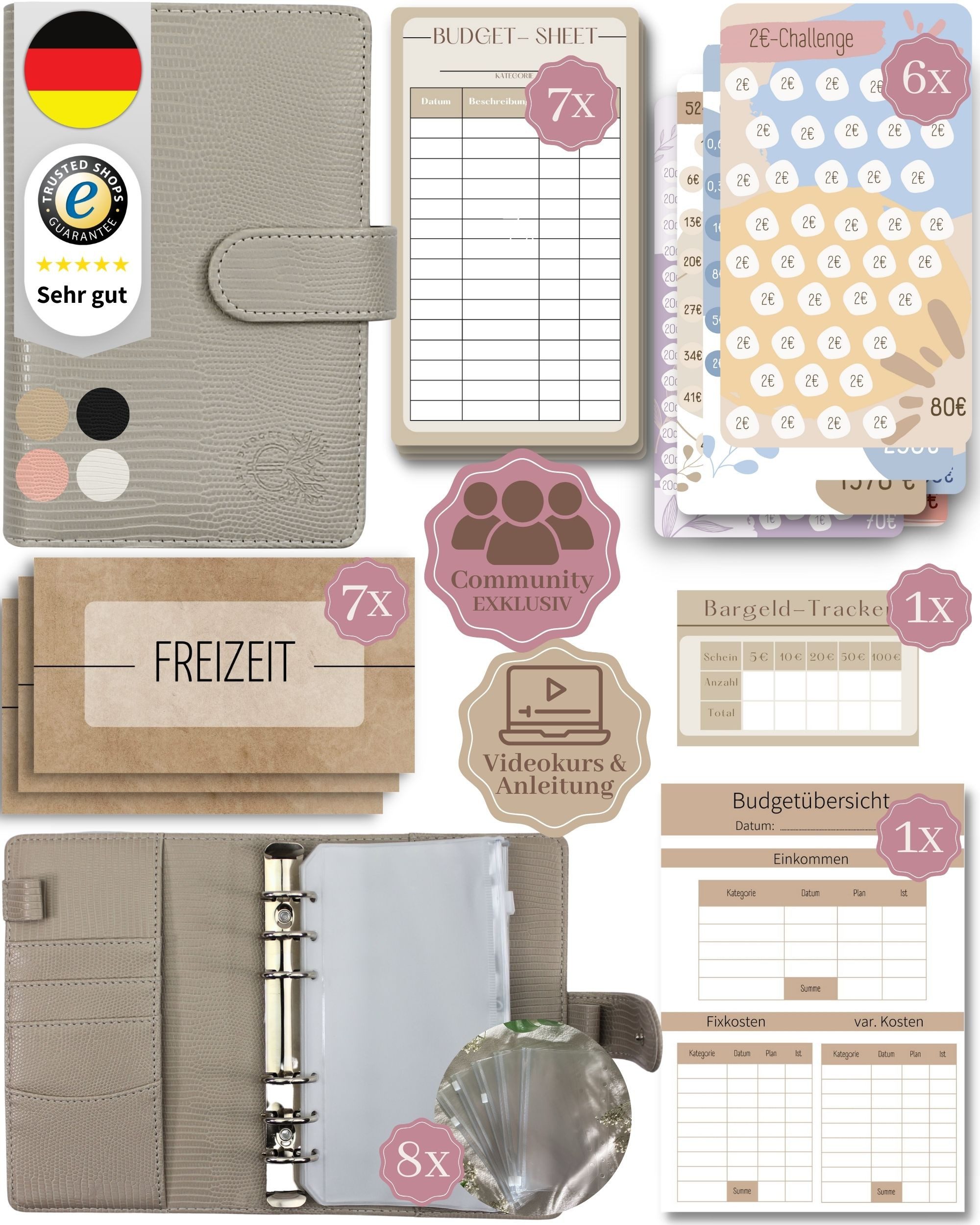 BeginnerBudget Ringbuchmappe: Envelope System Budget Planner Starter Kit