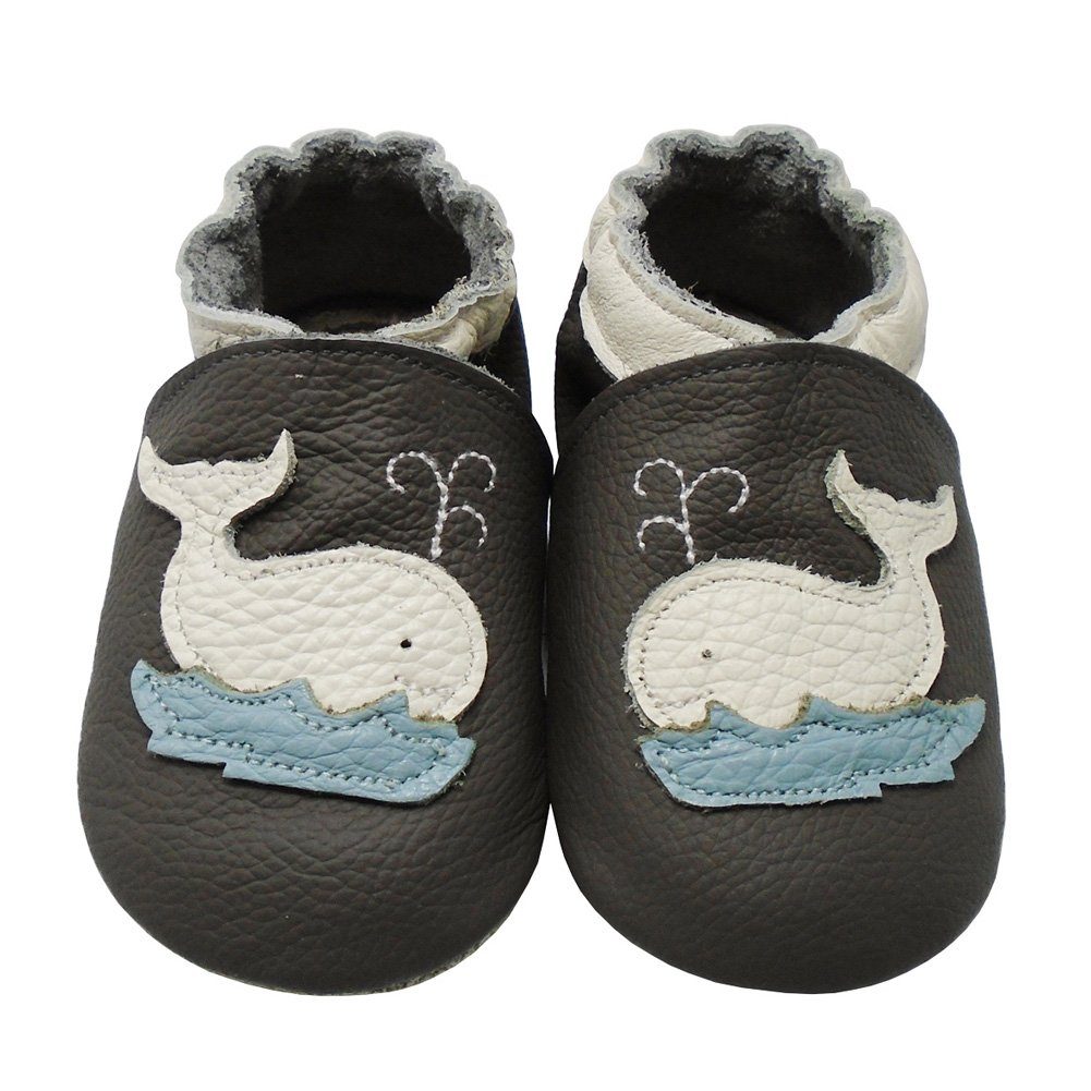 Mejale Weiche 100% Leder Krawbellschuhe - Hausschuhe & Lederpuschen