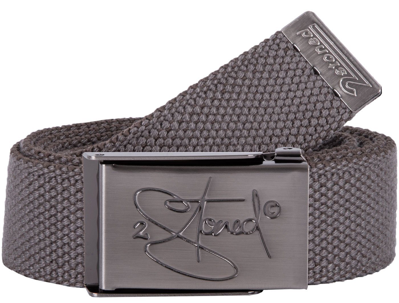 2Stoned Fabric Belt - Unisex, Matte Buckle, Bottle Opener, 3cm Width, Adjustable Length