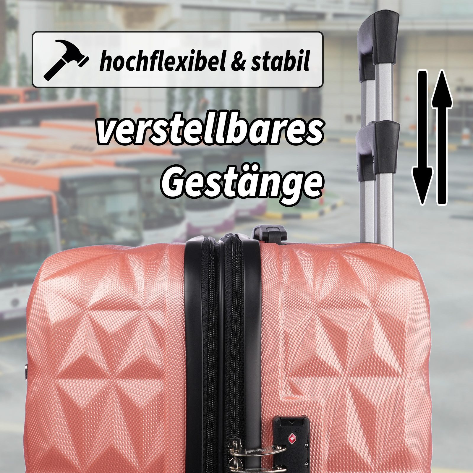Weissmantel Kofferset 5er Koffern Set Hartschalenkoffer - Handgepäck, Mittelgroße & XL Reisekoffer Weissmantel Kofferset 5er Koffern Set Hartschalenkoffer - Handgepäck, Mittelgroße & XL Reisekoffer