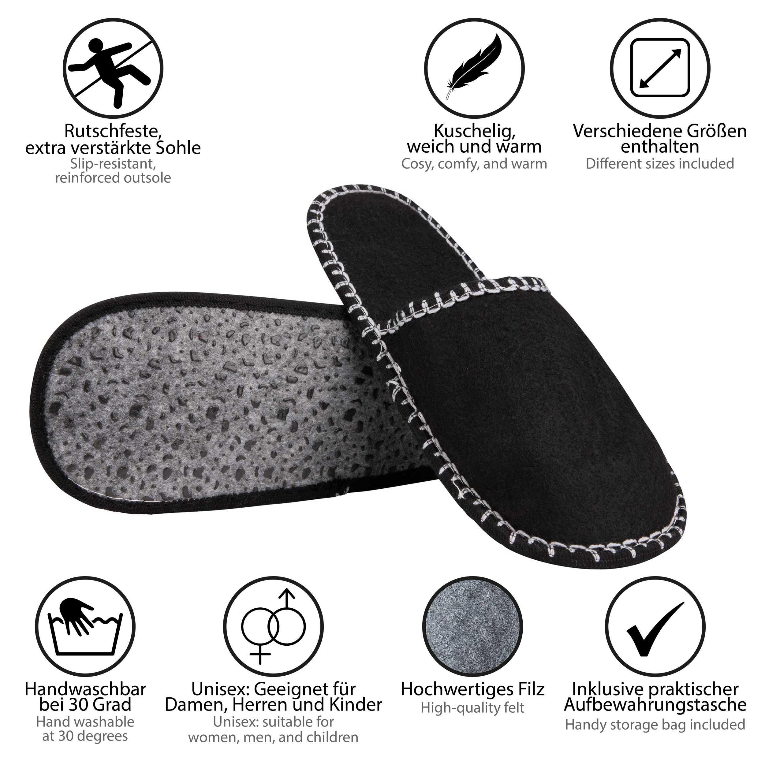 ONVAYA Llama ABS Guest Slippers - 6 Pack - Non-Slip Felt House Slippers ONVAYA Llama ABS Guest Slippers - 6 Pack - Non-Slip Felt House Slippers