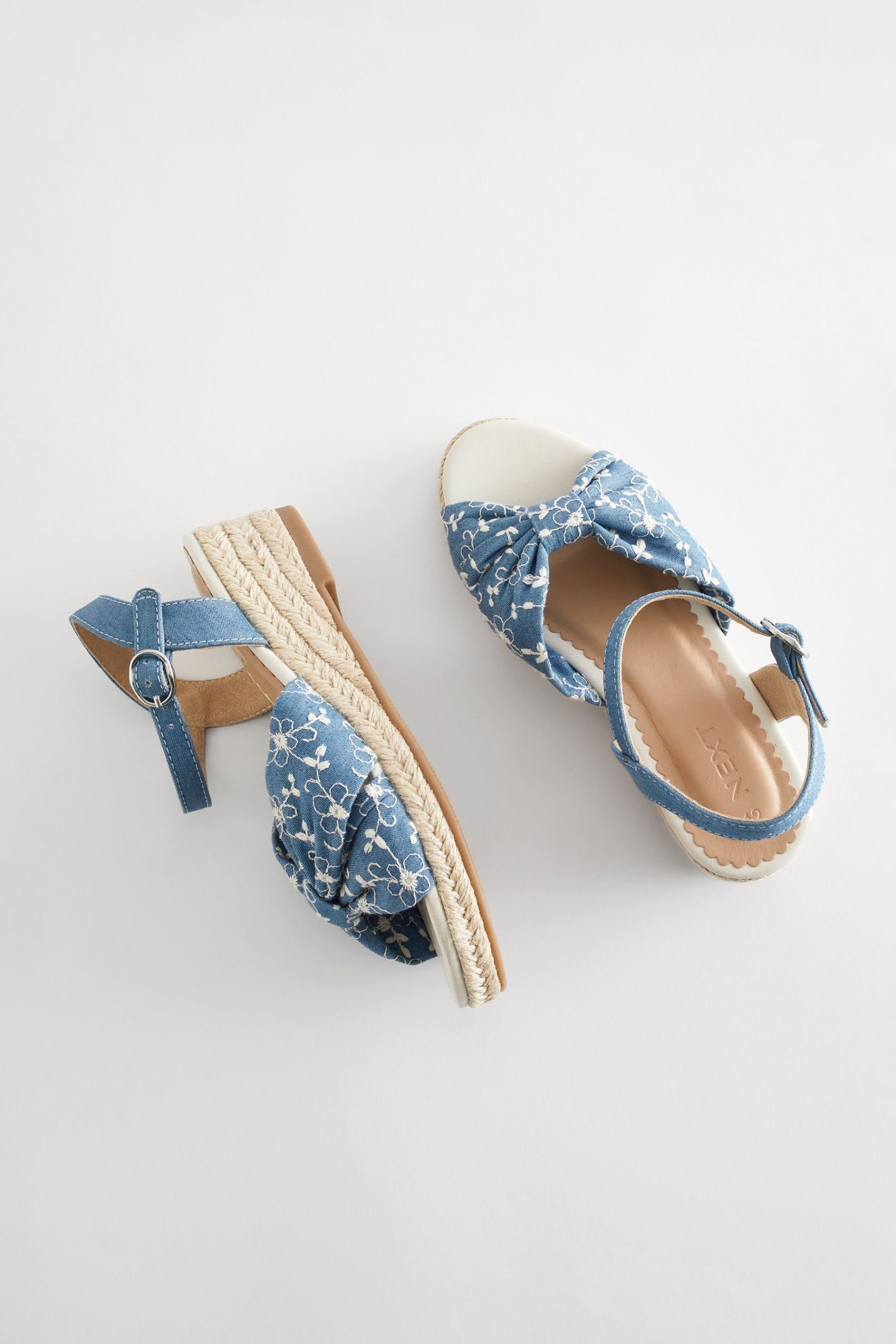 Next Bow Detail Wedge Sandals - Elegant & Comfortable Next Bow Detail Wedge Sandals - Elegant & Comfortable