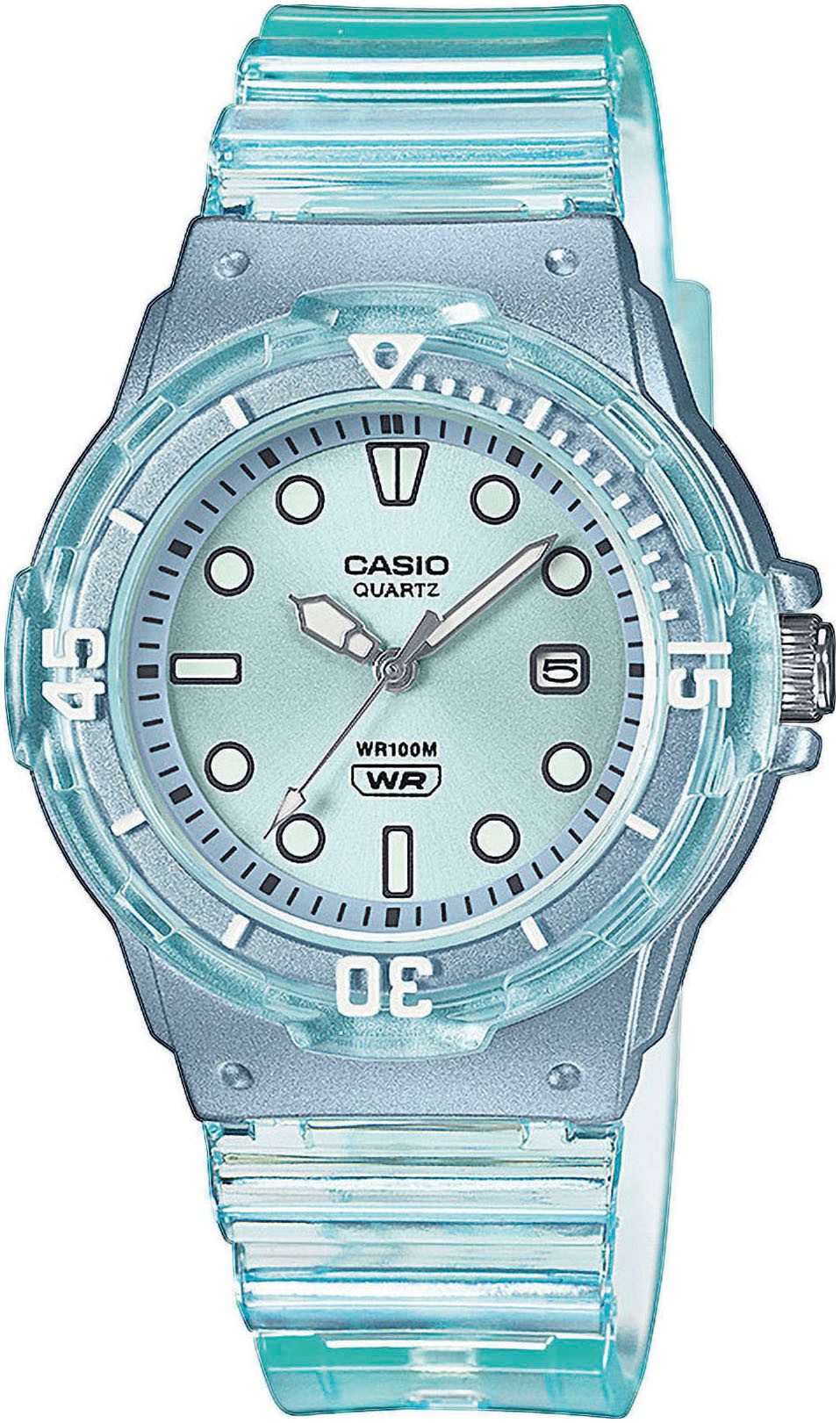 CASIO TIMELESS COLLECTION Quarzuhr LRW-200HS-4EVEF, Armbanduhr, Mäd­chen, bis 10 bar wasserdicht, Leuchtzeiger