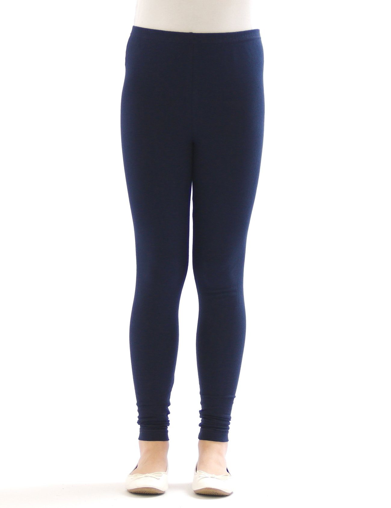 SYS Girl's Leggings: Opaque Cotton Blend - Wide Color Selection