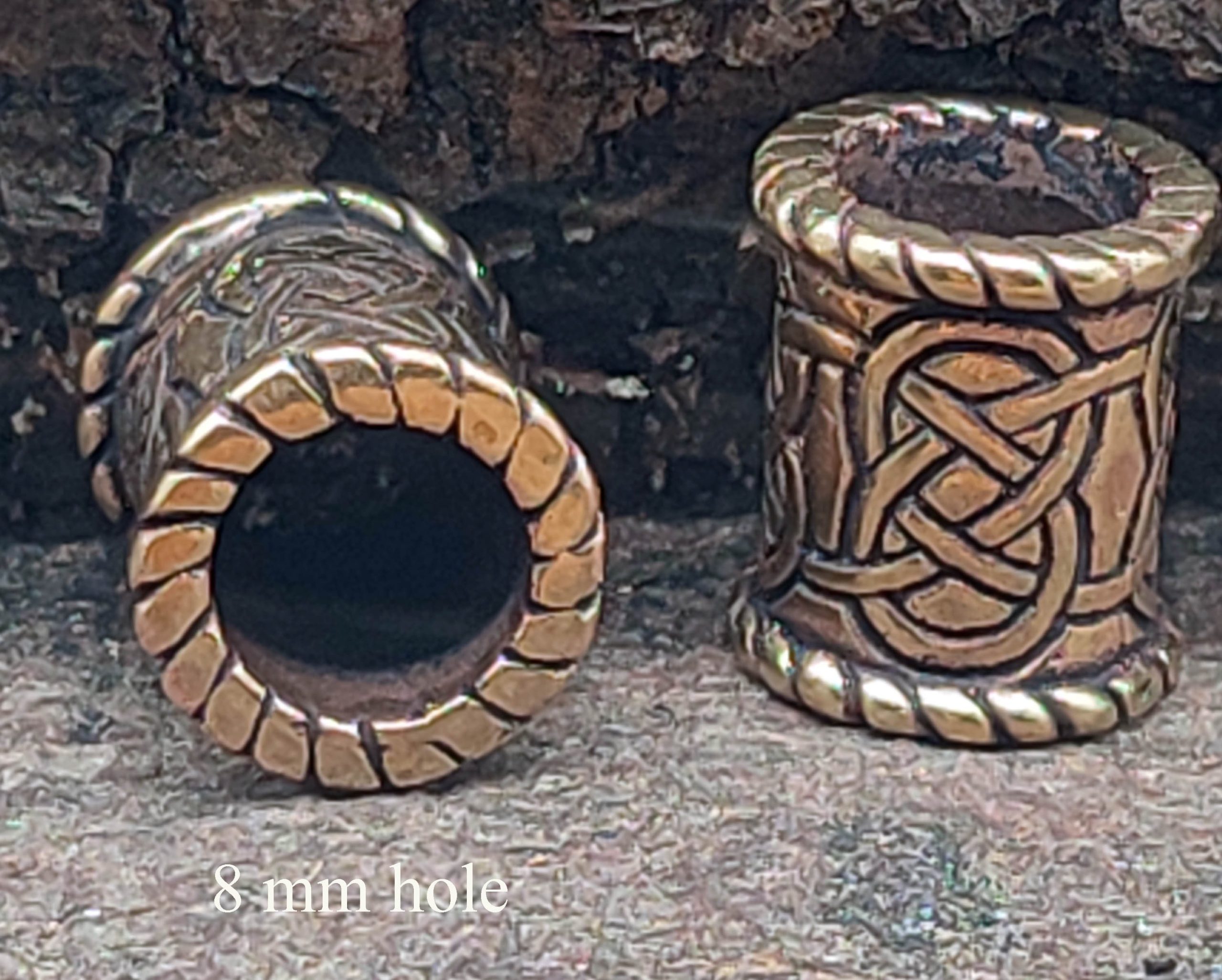 Kiss of Leather Driadem Bartperle Haarperle Bronze Keltknoten keltische Knoten 8mm Kiss of Leather Driadem Bartperle Haarperle Bronze Keltknoten keltische Knoten 8mm