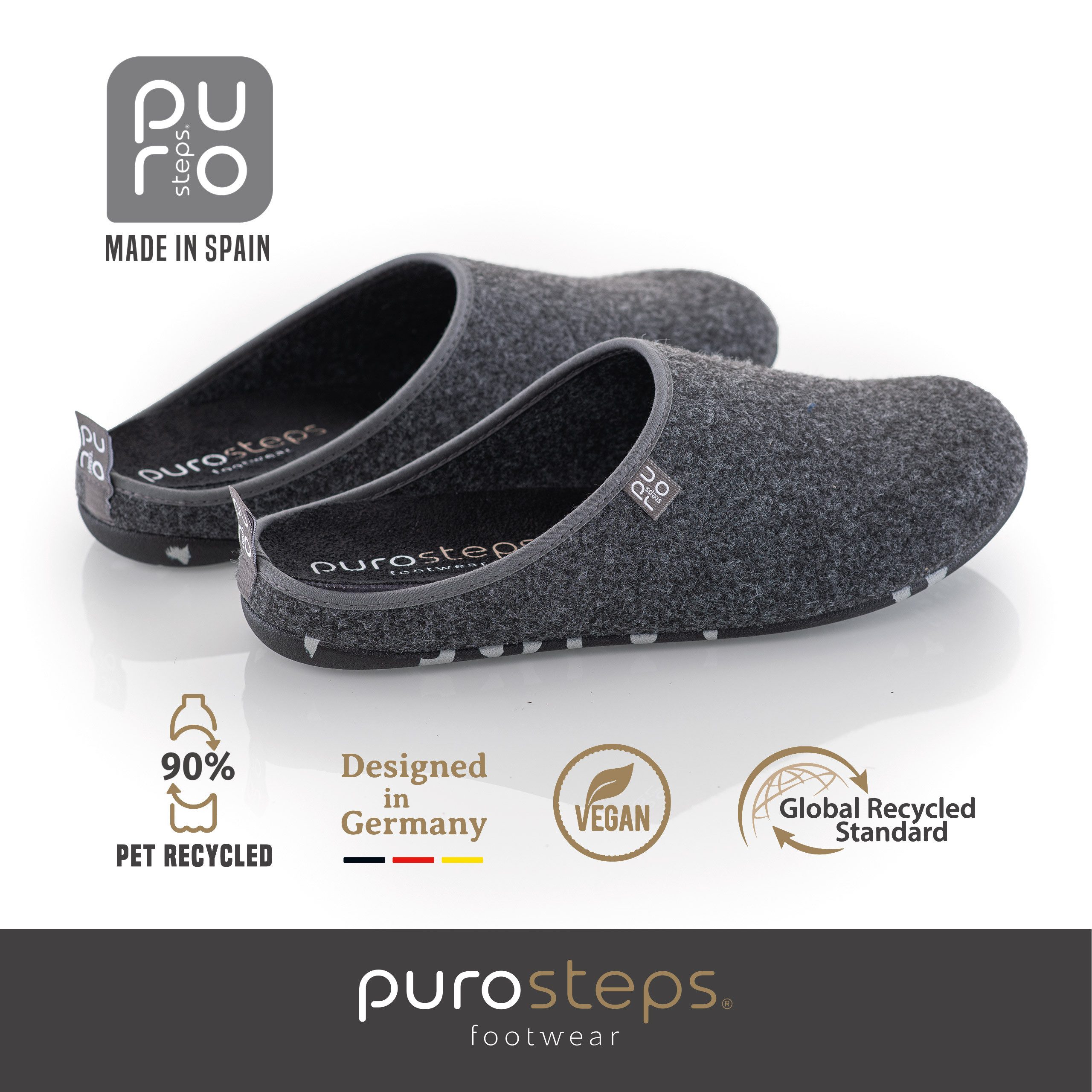 purosteps Fieltro-Eco Wool Felt House Slippers - Sustainable Comfort & Style