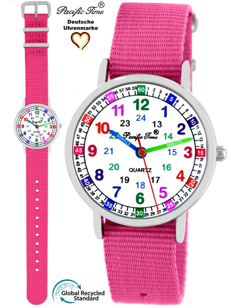 Pacific Time Children's Learning Quartz Watch - Interchangeable Strap & Fun Designs