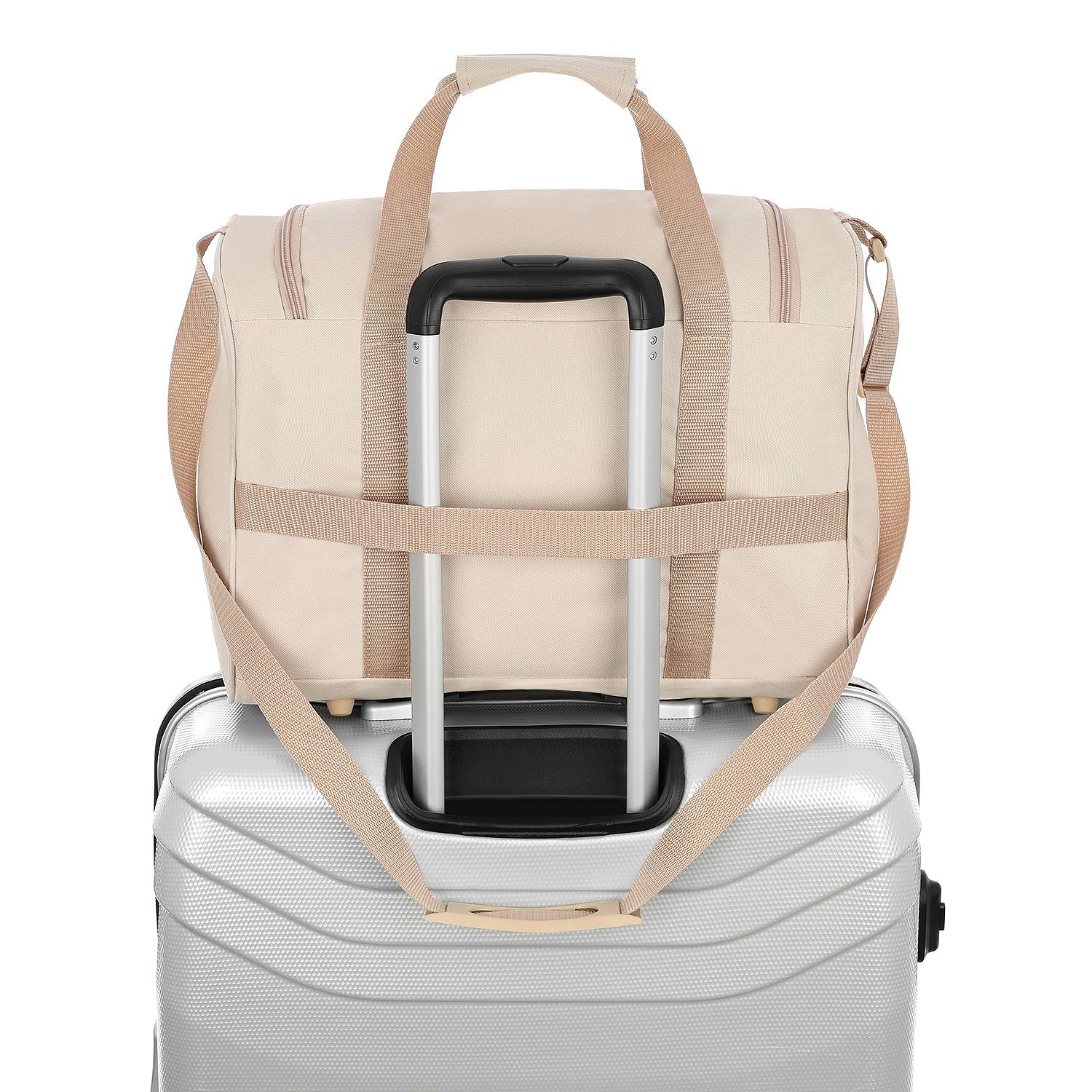 GRANORI Hand Luggage Travel Bag 40x30x20 cm for Flights with e.g. Wizz Air (Model WT2), extra light, with lockable compartment and adjustable shoulder strap