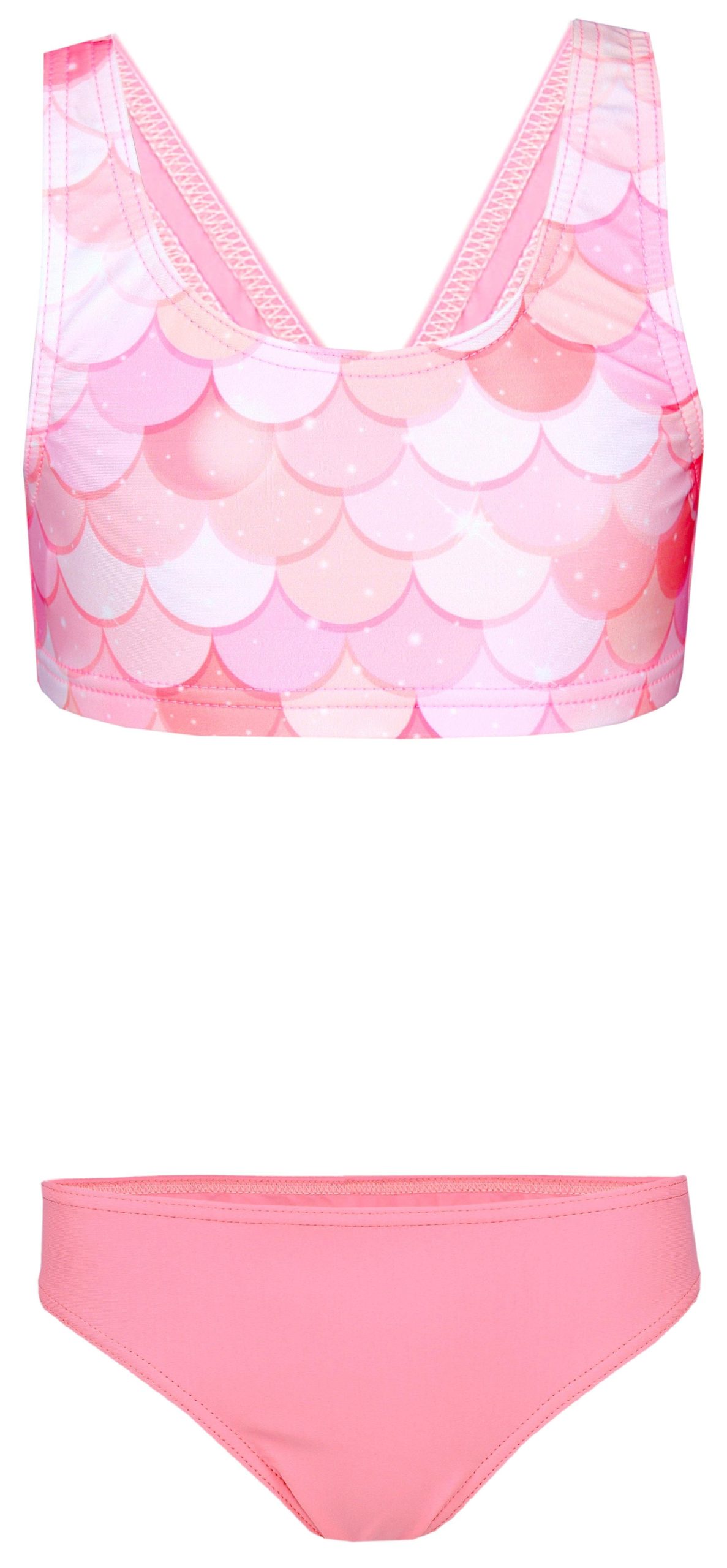 Aquarti Girls' Sports Bikini - Racerback Bustier & Bikini Slip - Made in EU