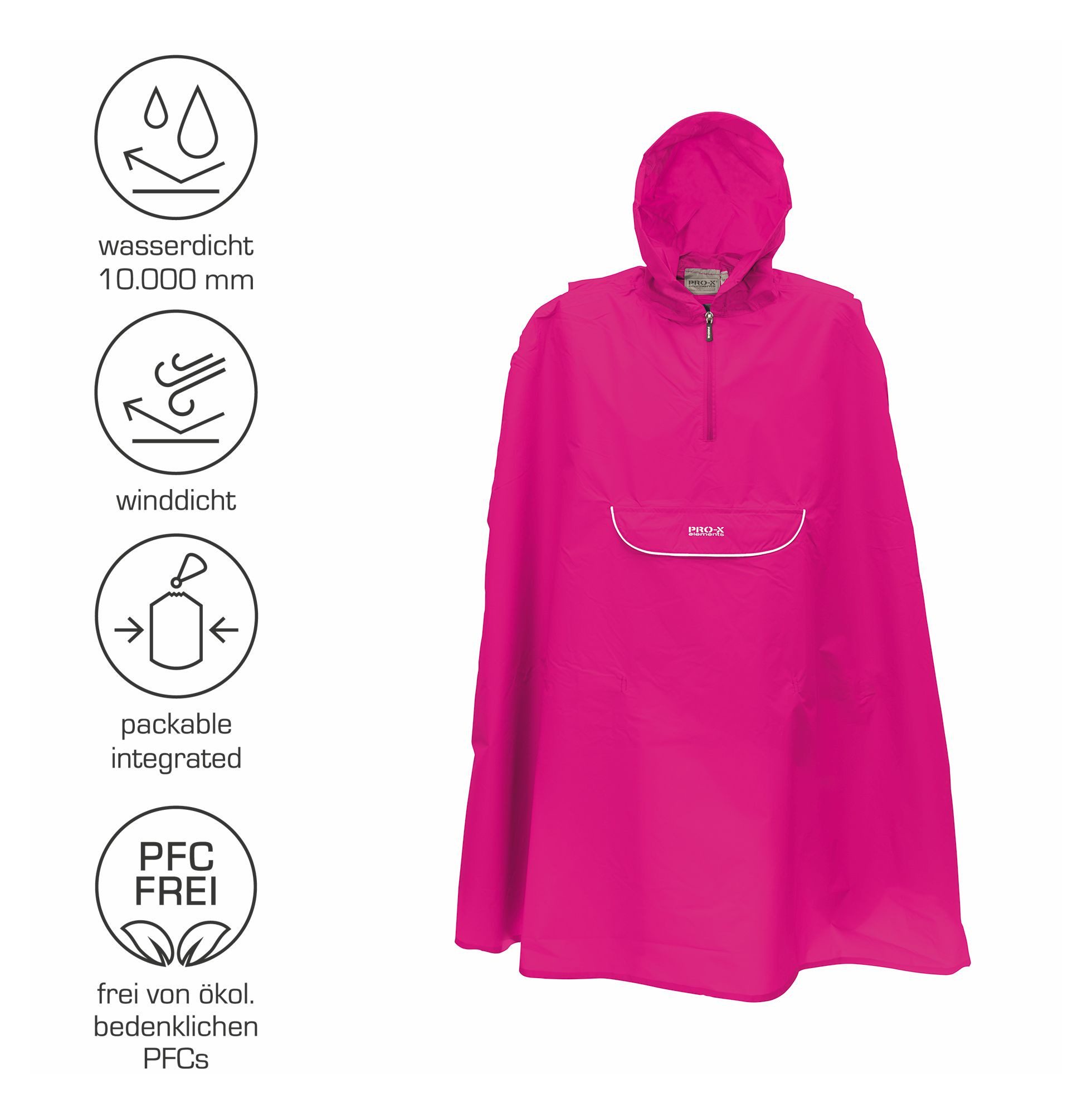 PRO-X ELEMENTS Pasofino Unisex Fahrrad Regenponcho PRO-X ELEMENTS Pasofino Unisex Fahrrad Regenponcho