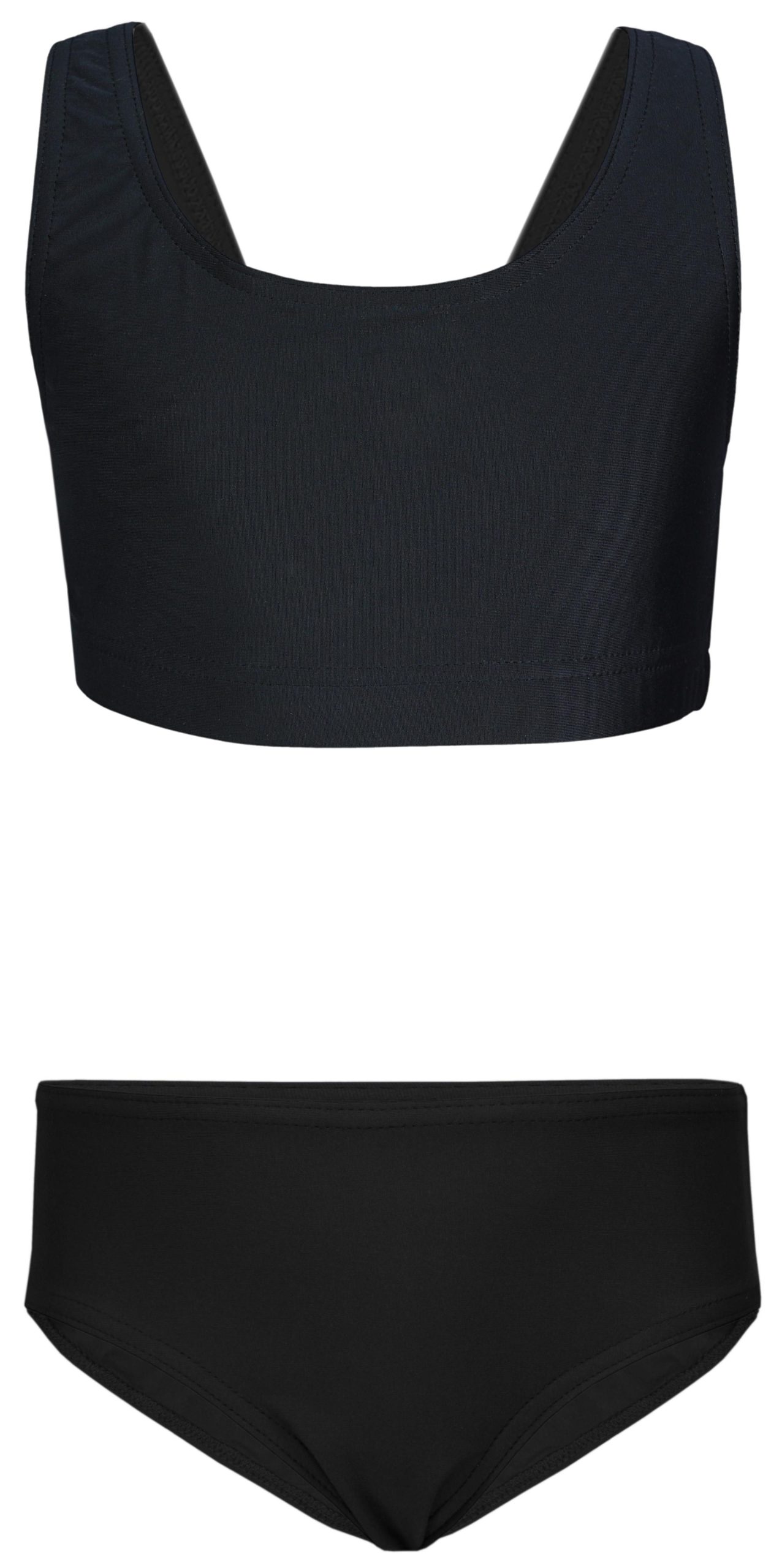 Aquarti Girls' Sports Bikini - Racerback Bustier & Bikini Slip - Made in EU