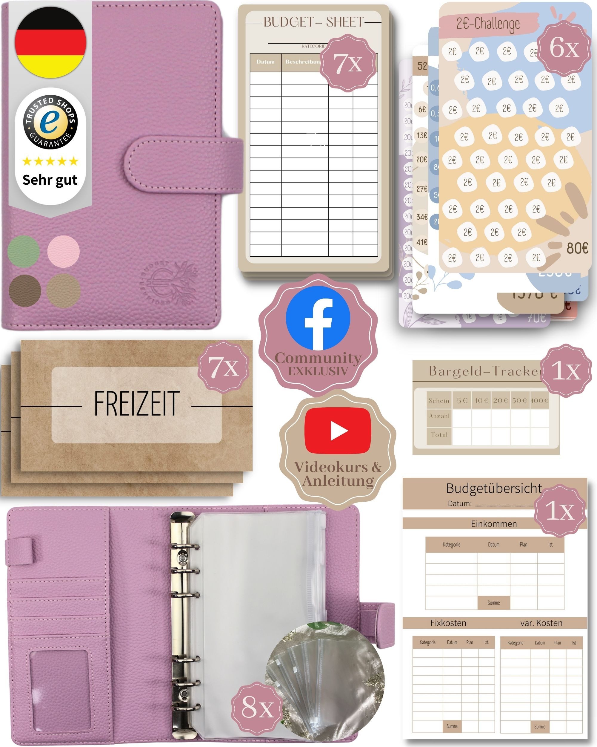 BeginnerBudget Ringbuchmappe: Envelope System Budget Planner Starter Kit