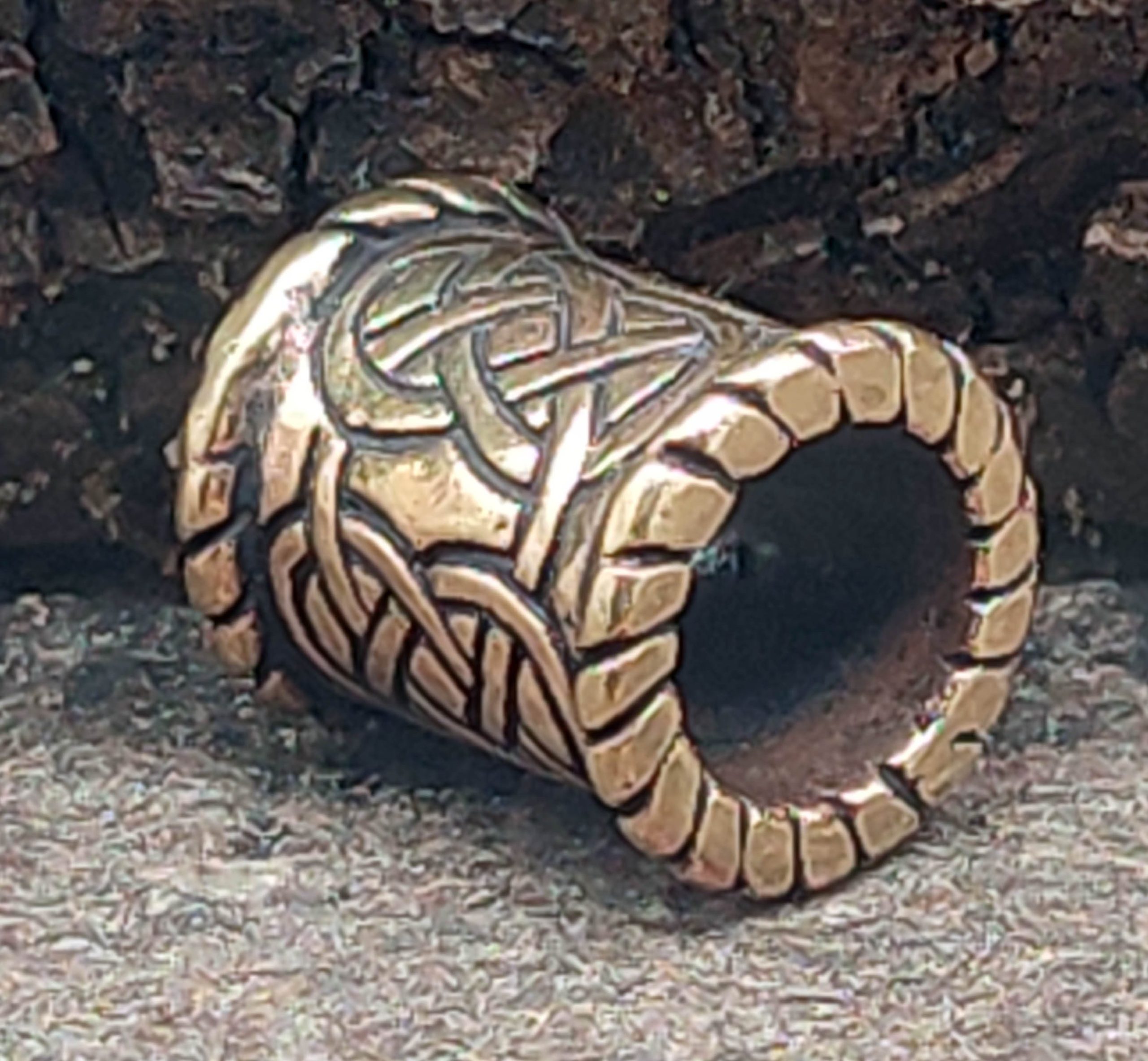 Kiss of Leather Driadem Bartperle Haarperle Bronze Keltknoten keltische Knoten 8mm Kiss of Leather Driadem Bartperle Haarperle Bronze Keltknoten keltische Knoten 8mm