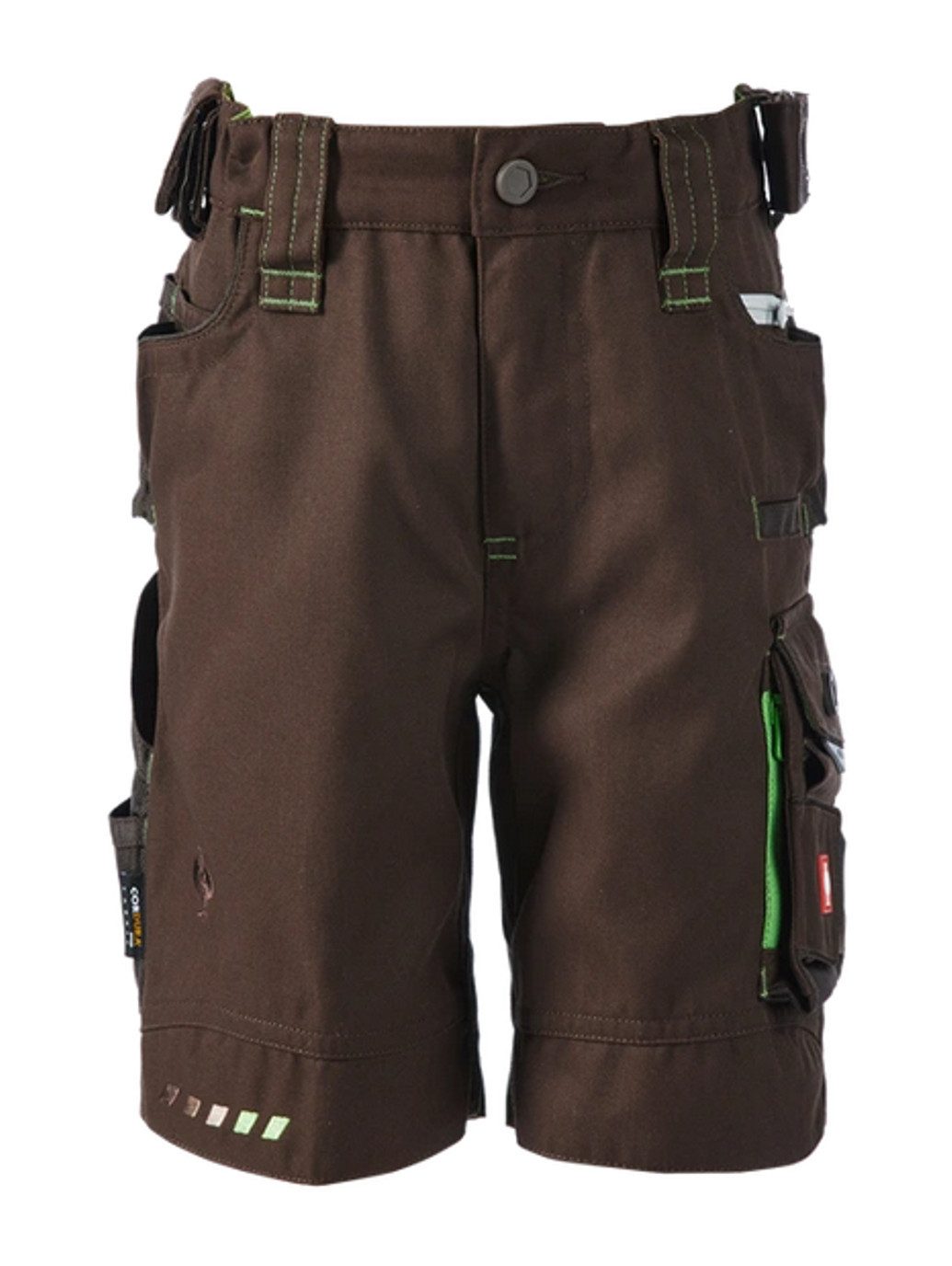 Engelbert Strauss e.s.motion 2020 Kids' Work Shorts - Brown/Sea Green