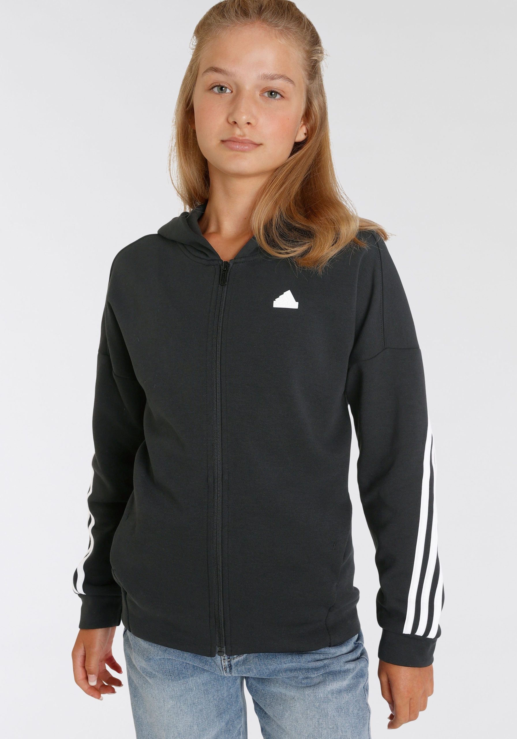 adidas - Future Icons 3-Streifen Kapuzenjacke Kinder dunkelblau