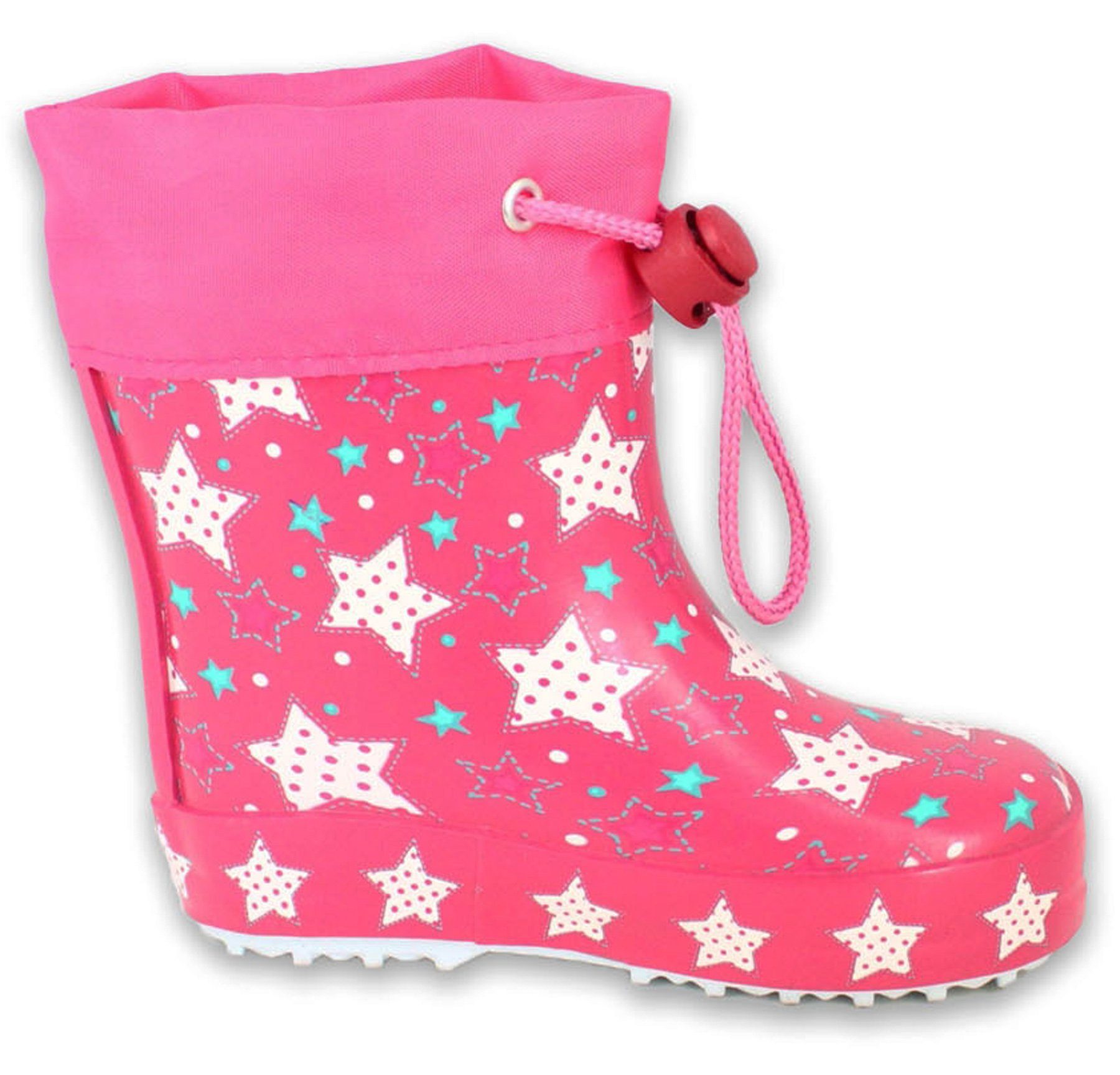 Beck 'Sternenzauber' Pink Star-Design Wellington Boots for Little Girls