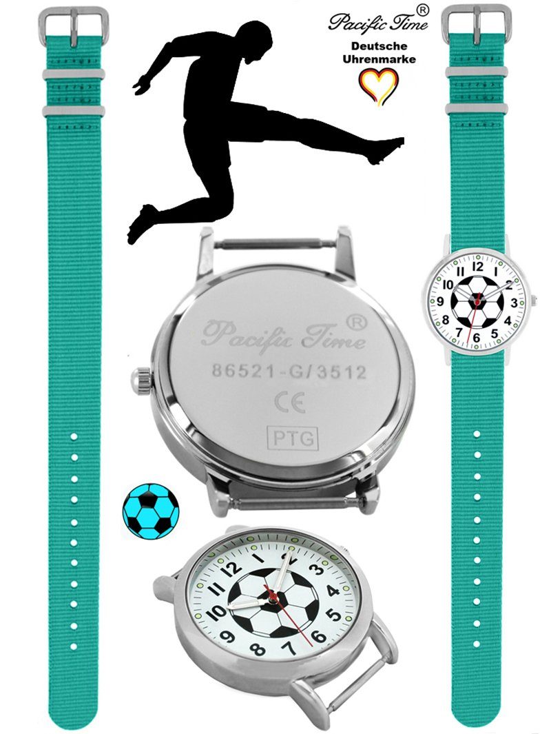 Pacific Time Quarzuhr Kinder Armbanduhr Fußball Wechselarmband, Mix und Match Design
