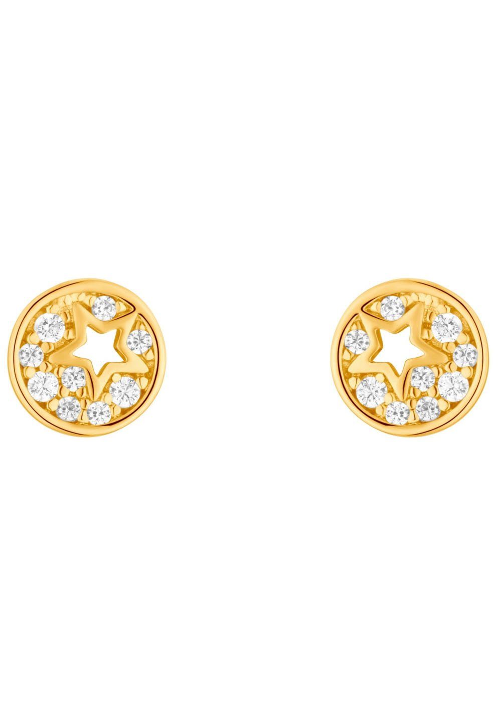 s.Oliver Junior Paar Ohrstecker Sterne, 2036457, 2036458, mit Zirkonia (synth)
