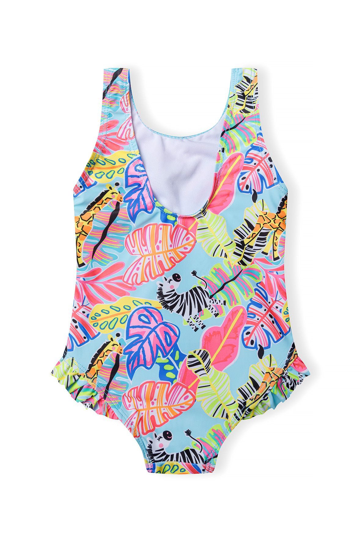 MINOTI Girls' Swimsuit - Asymmetric Ruffle Design (9m-8y)