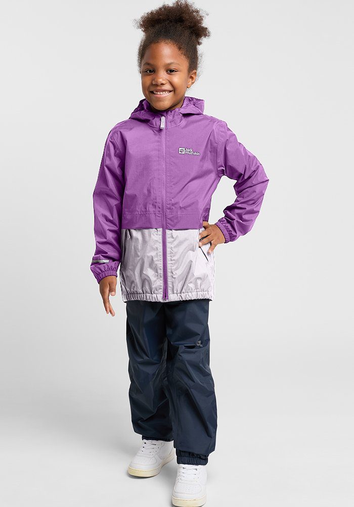 Jack Wolfskin Rainy Days 2L Boys Rain Jacket - Lightweight & Packable