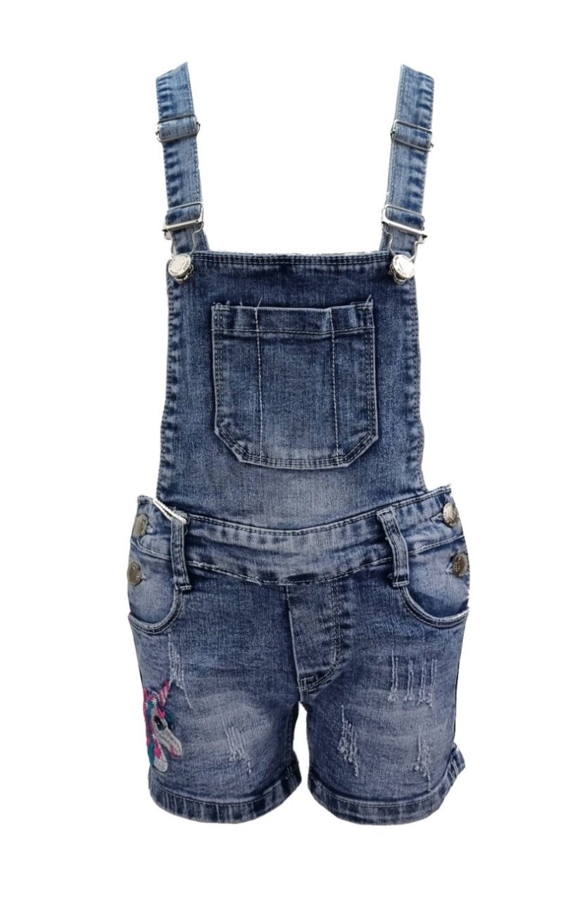 Girls Fashion 'M412e' Latzjeans - Denim Dungarees | Summer Style