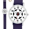 Pacific Time Quarzuhr Kinder Armbanduhr Fußball Wechselarmband, Mix und Match Design