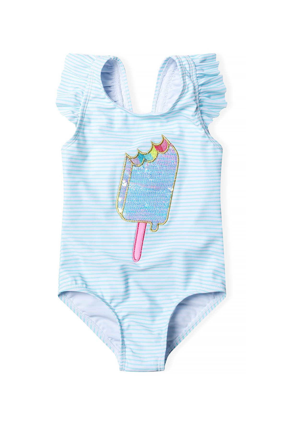 MINOTI Girls' Swimsuit - Asymmetric Ruffle Design (9m-8y)