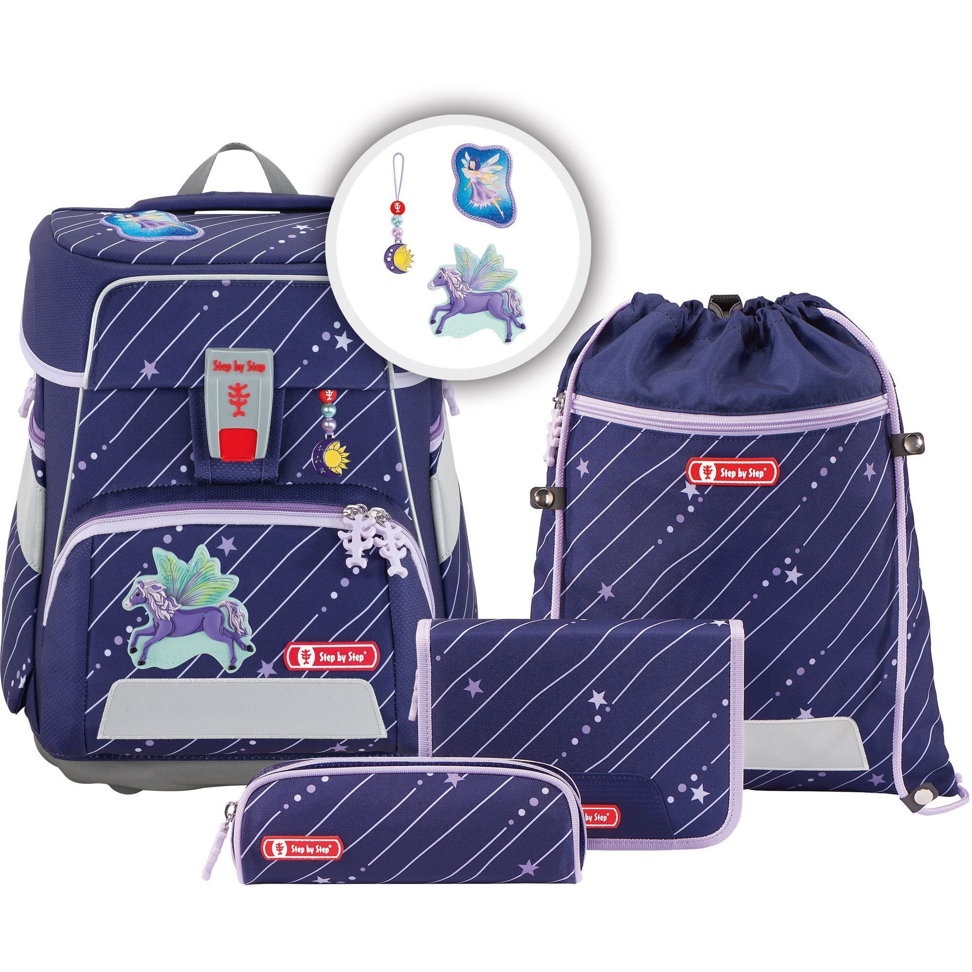 Step by Step Space School Bag Set (5-Piece) - Grows with Your Child!