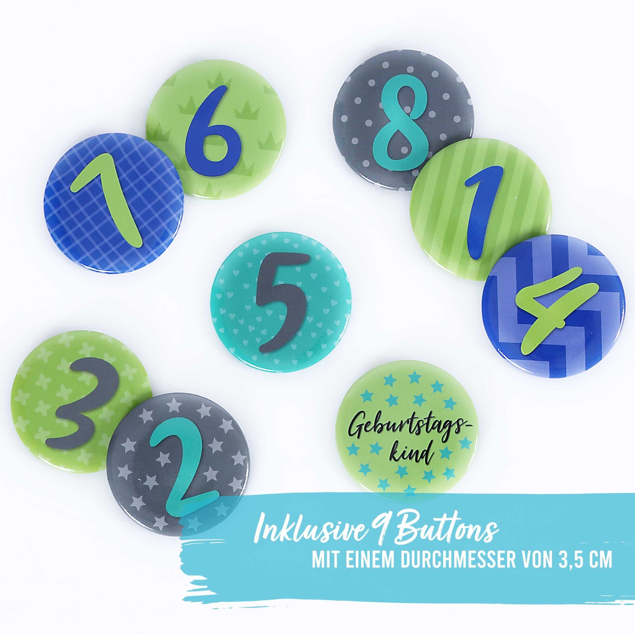 PAPIERDRACHEN Velvet Birthday Crown with Numbers - Kids Party Decor