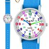 Pacific Time Children's Learning Quartz Watch - Interchangeable Strap & Fun Designs