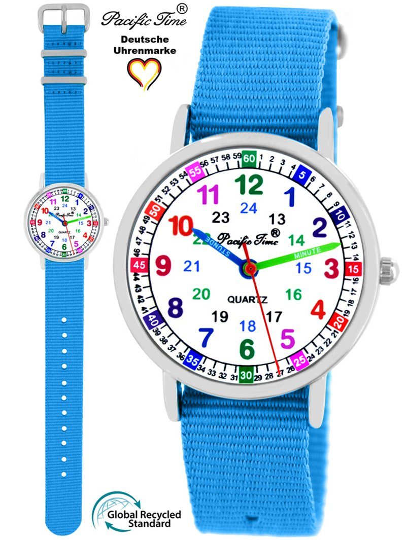Pacific Time Children's Learning Quartz Watch - Interchangeable Strap & Fun Designs
