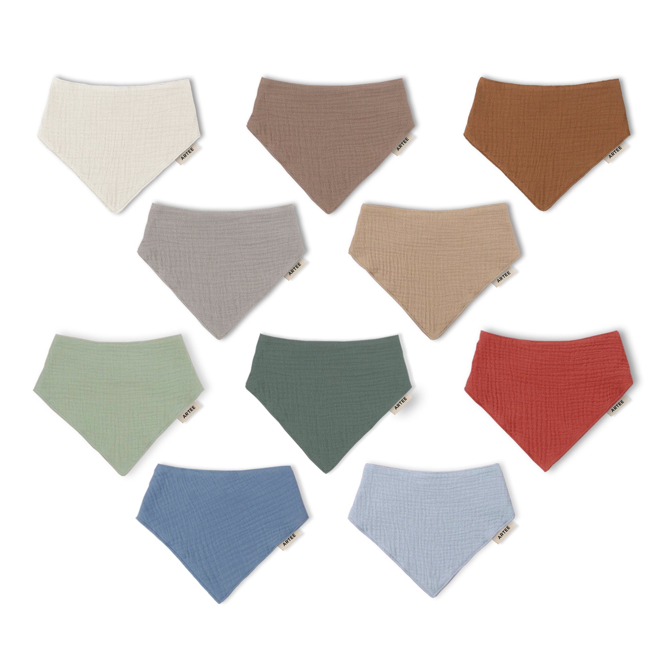 Artee Little Dutch Muslin Bib Set | Soft Organic Cotton Baby Bibs 0-18 Months