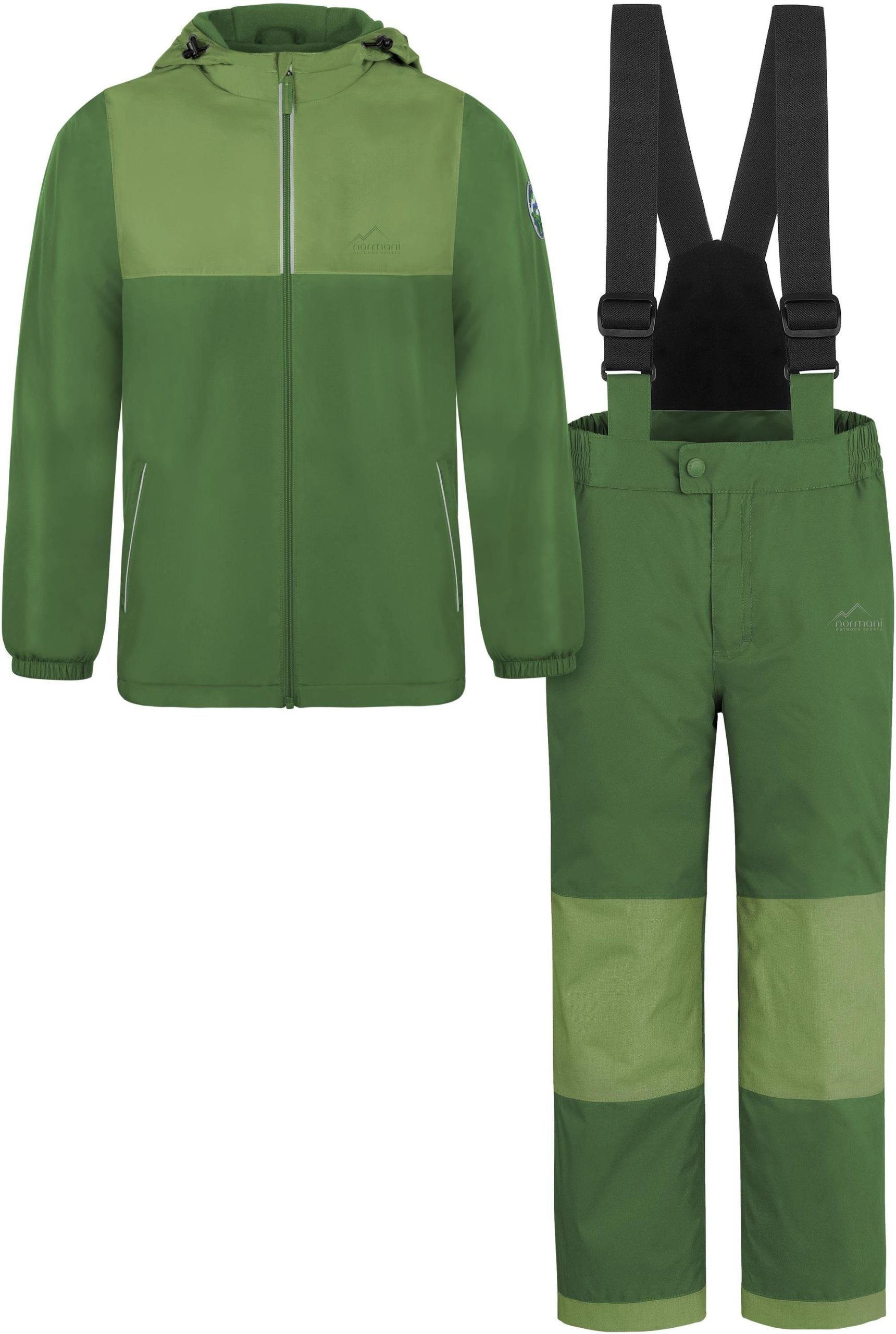 normani Kinder Winterset - Wasserdichte Ski Winterhose mit Brachens und Winterjacke Schneeanzug Ski Set