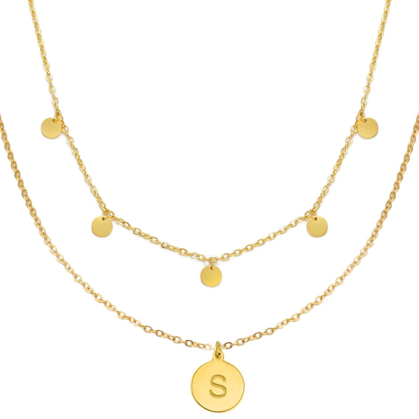 Kim Johanson Personalized Stainless Steel Necklace Set - Plate & A-Z Letters