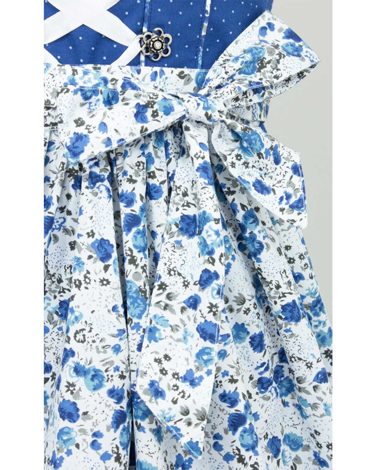 Country Maddox Children's Dirndl 'Zillerthal' 3-Piece, Floral Pattern, Blue and White Country Maddox Children's Dirndl 'Zillerthal' 3-Piece, Floral Pattern, Blue and White
