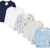 TupTam Wickelshirt TupTam Baby Jungen Langarm Wickelshirt Baumwolle 5er Set