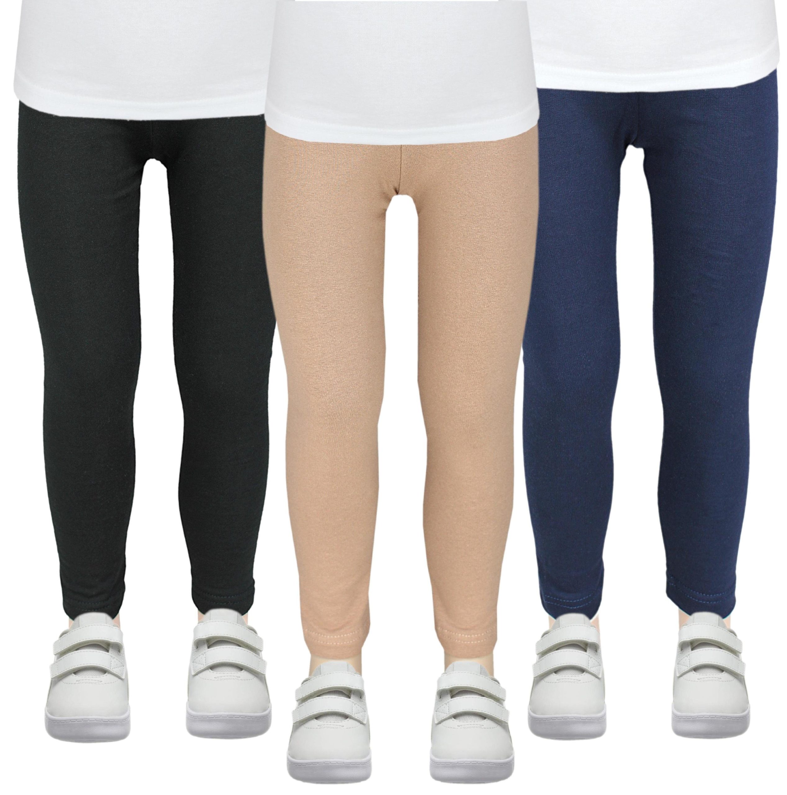 TupTam Girls' Thermal Leggings - Opaque Leggings, Winter Leggings, 3-Pack