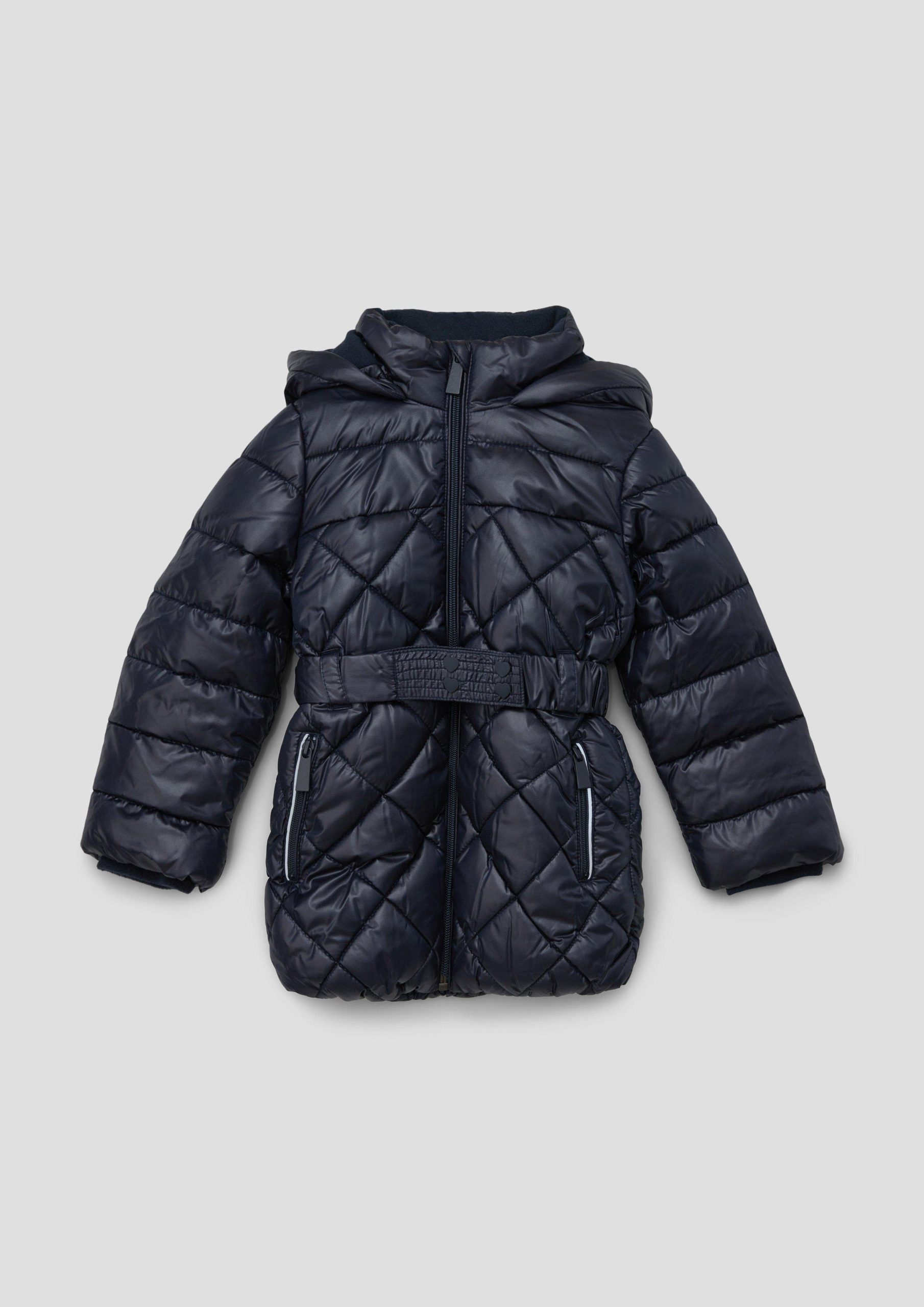 s.Oliver Mädchen Funktionsmantel Steppjacke mit Gürtel – Pink